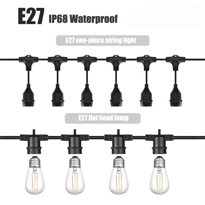 Outdoor Power Strip Weatherproof - Cadena de soporte de lámpara de