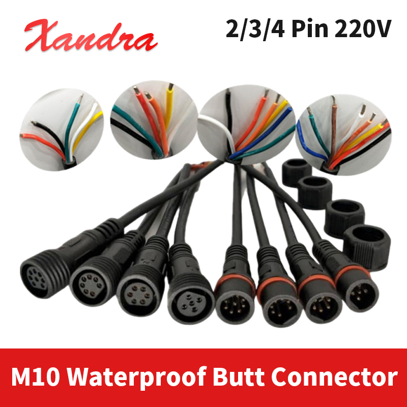 Outdoor Power Strip Weatherproof - Conector impermeable M10, 2 pines, 3