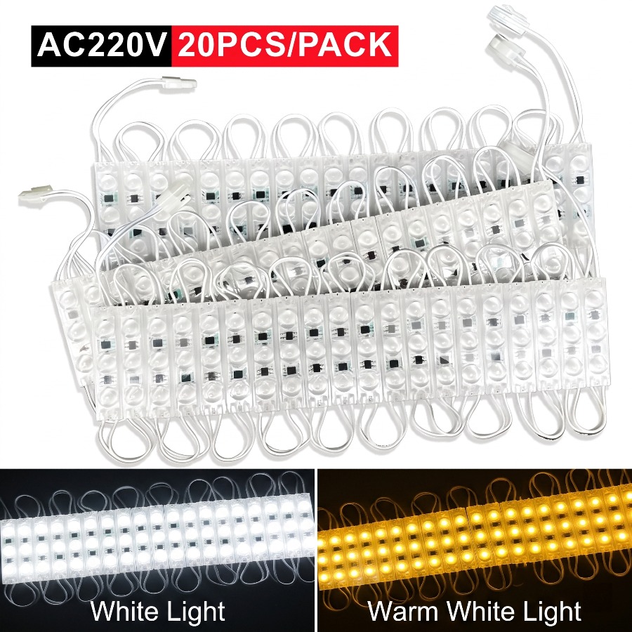 Outdoor Power Strip Weatherproof - Módulo LED de Alta Luminosidad 220V,