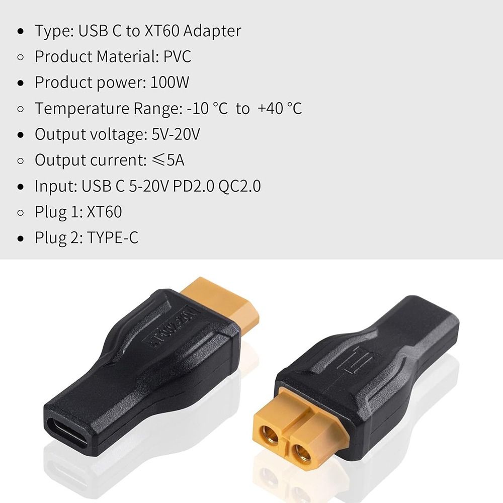 Adaptador USB C a XT60 5525 74 - Outdoor Power Adapter Usb C reseña y precio